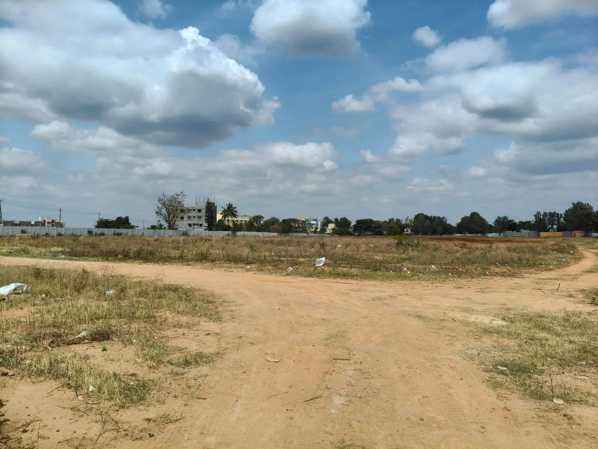 Prestige Garden Breeze site with internal access track, Sarjapur Road