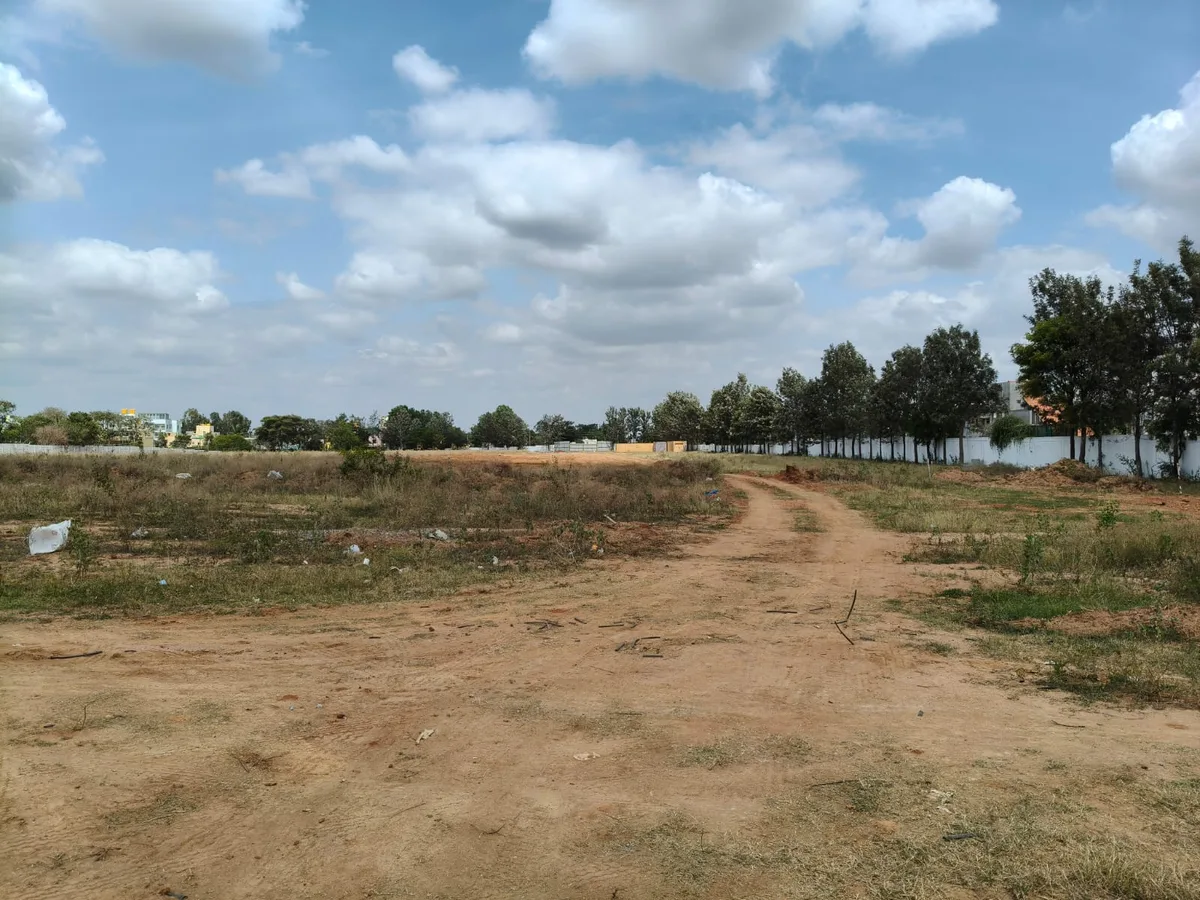 Prestige Garden Breeze site and boundary wall, Sarjapur Road